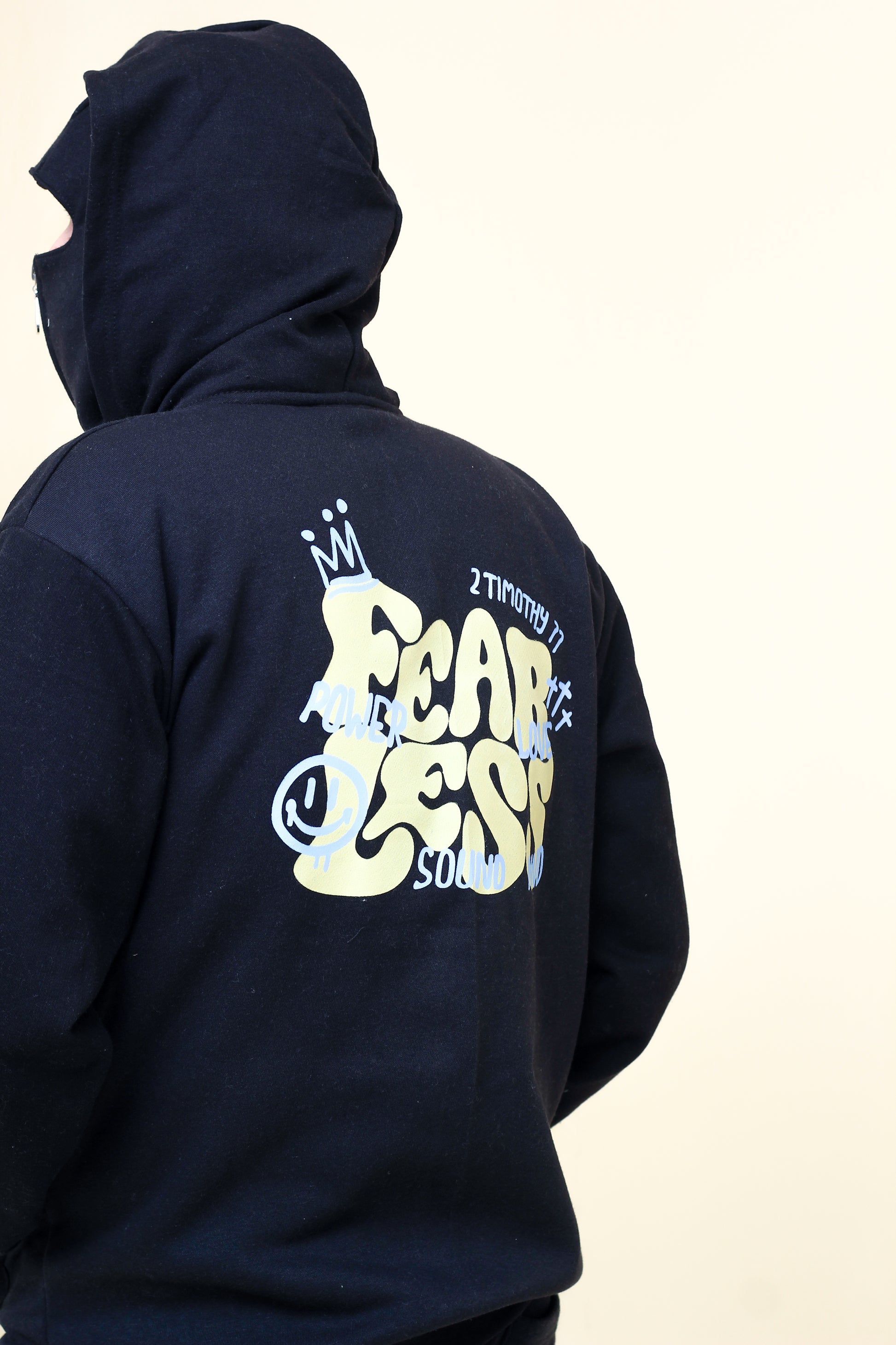 ZAIBAISH FULL-ZIP NINJA FLEECE WINTER TRACKSUIT BALACAVA UNISEX- BLACK